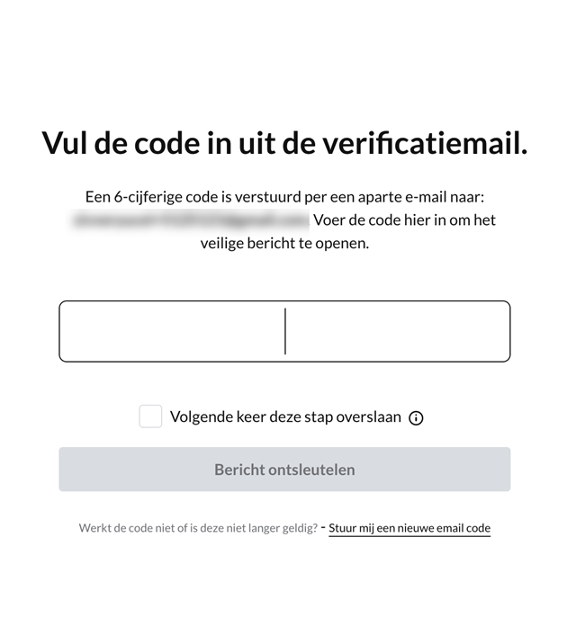 Voer de SMS-code in