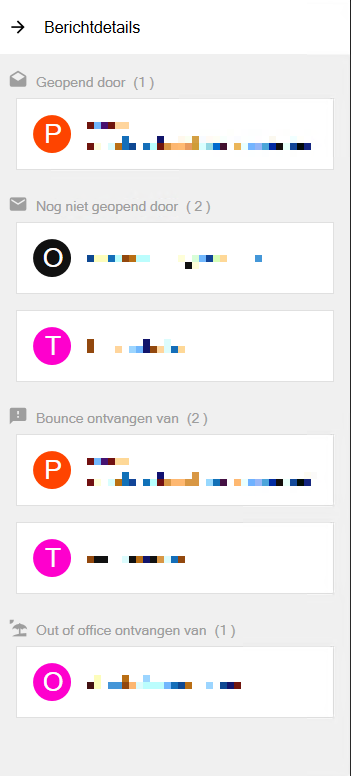 Voorbeeld van berichtstatus